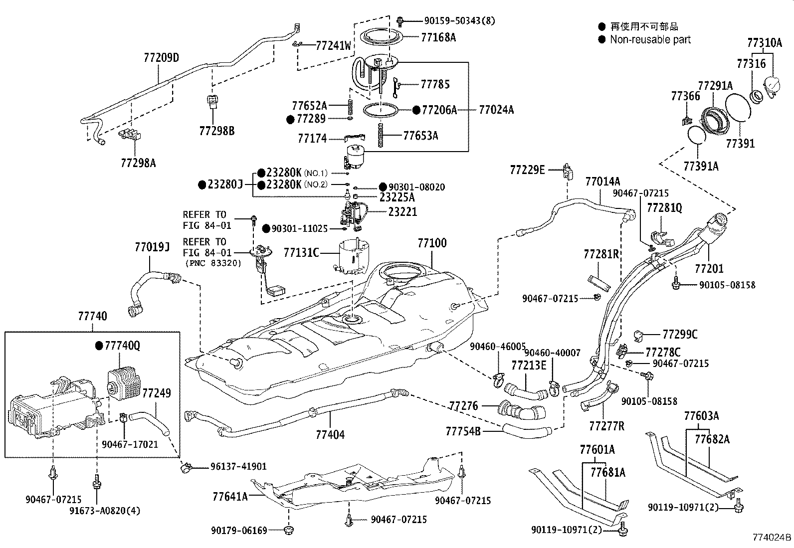 Exploded illustration 774024B