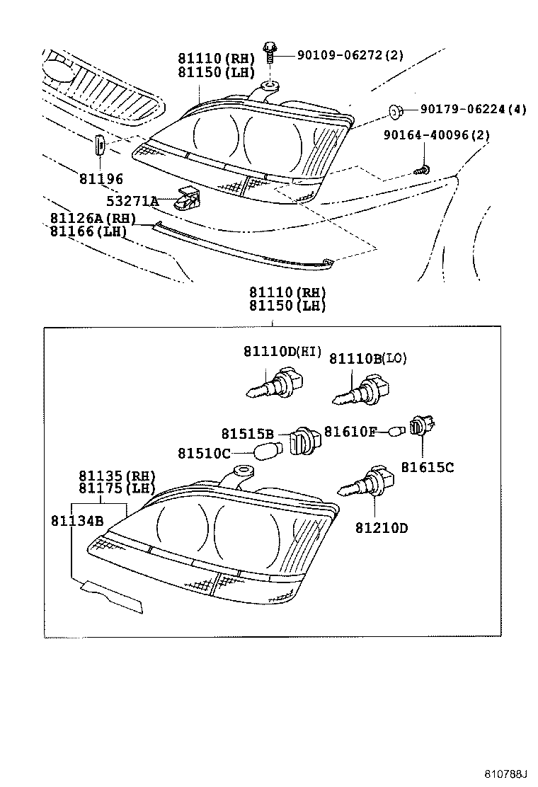 Exploded illustration 810788J