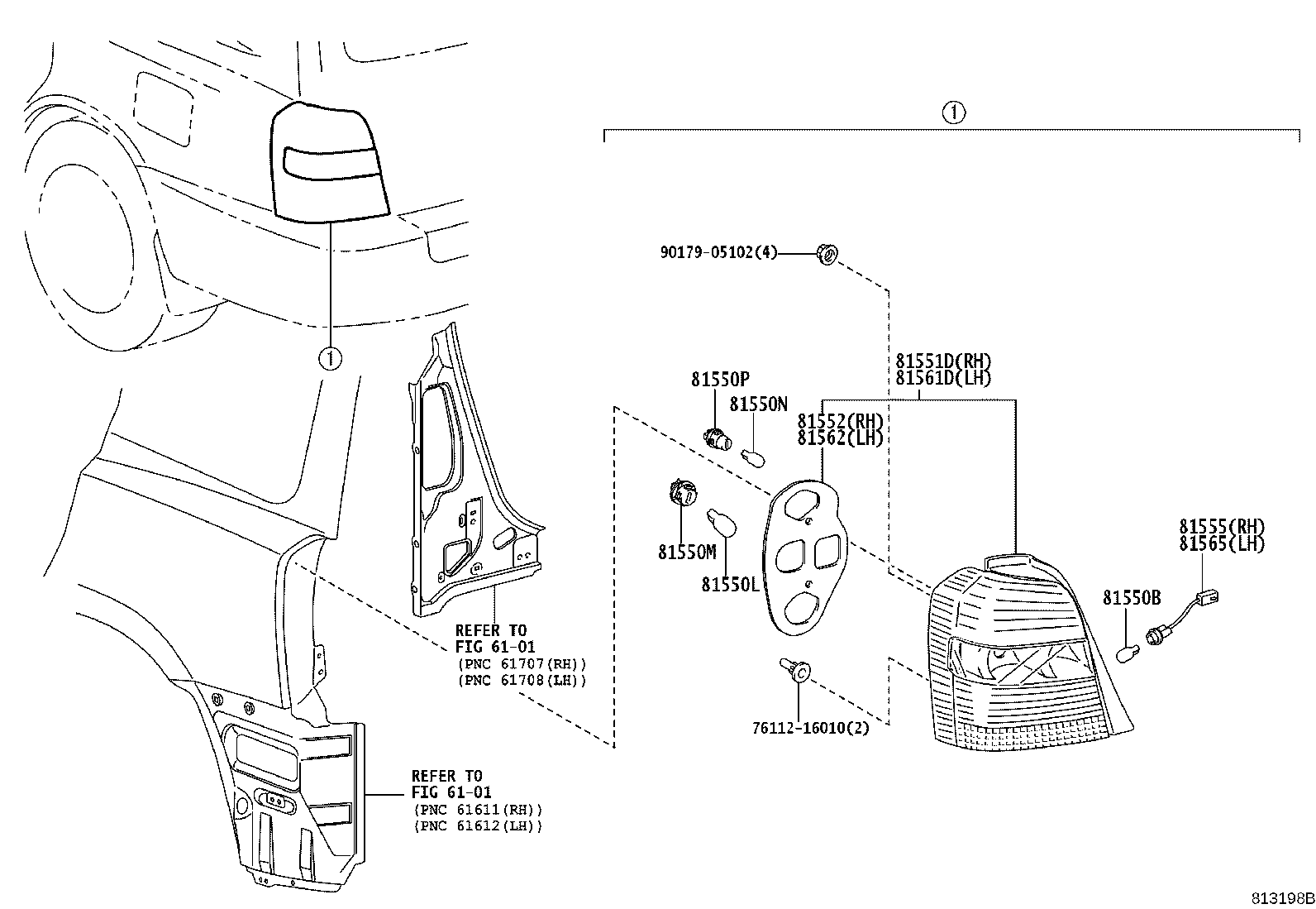 Exploded illustration 813198B