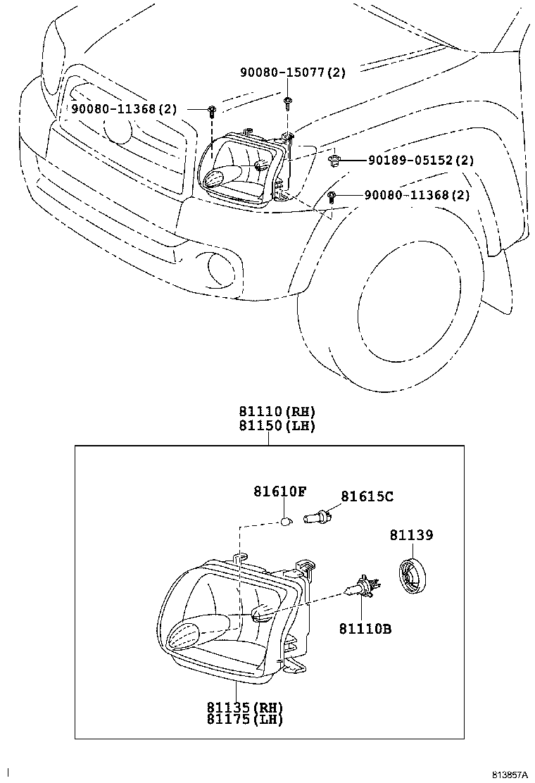Exploded illustration 813857B