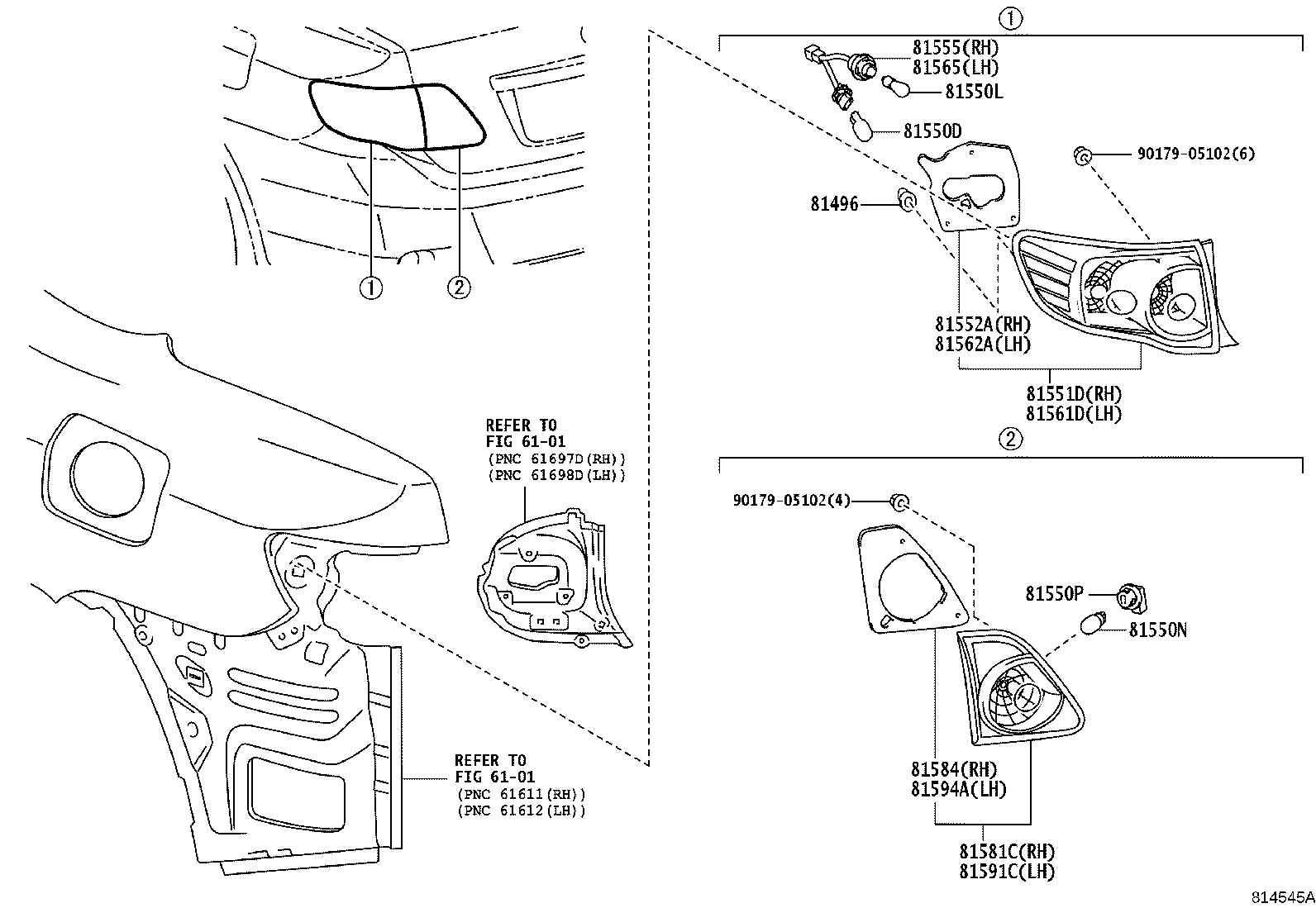Exploded illustration 814545A