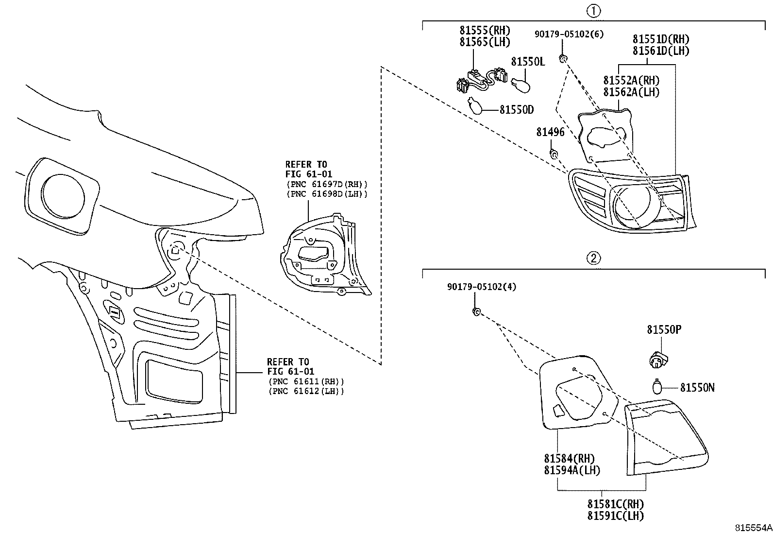 Exploded illustration 815554A