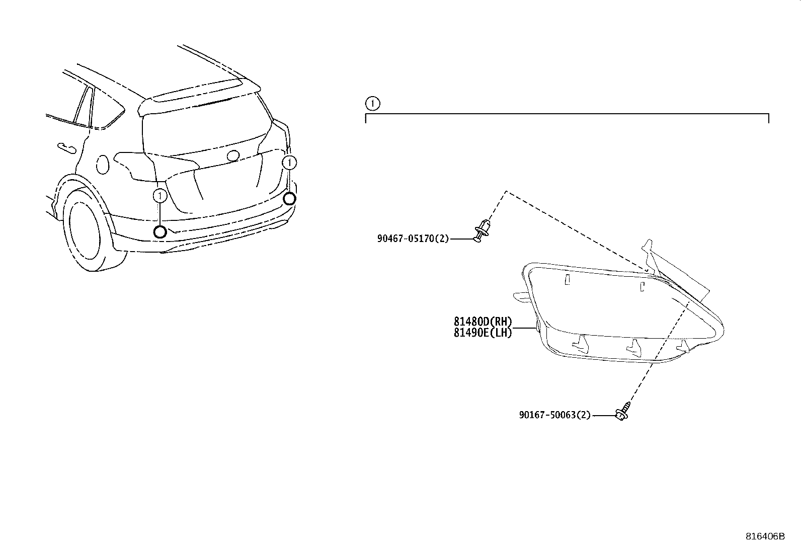 Exploded illustration 816406B