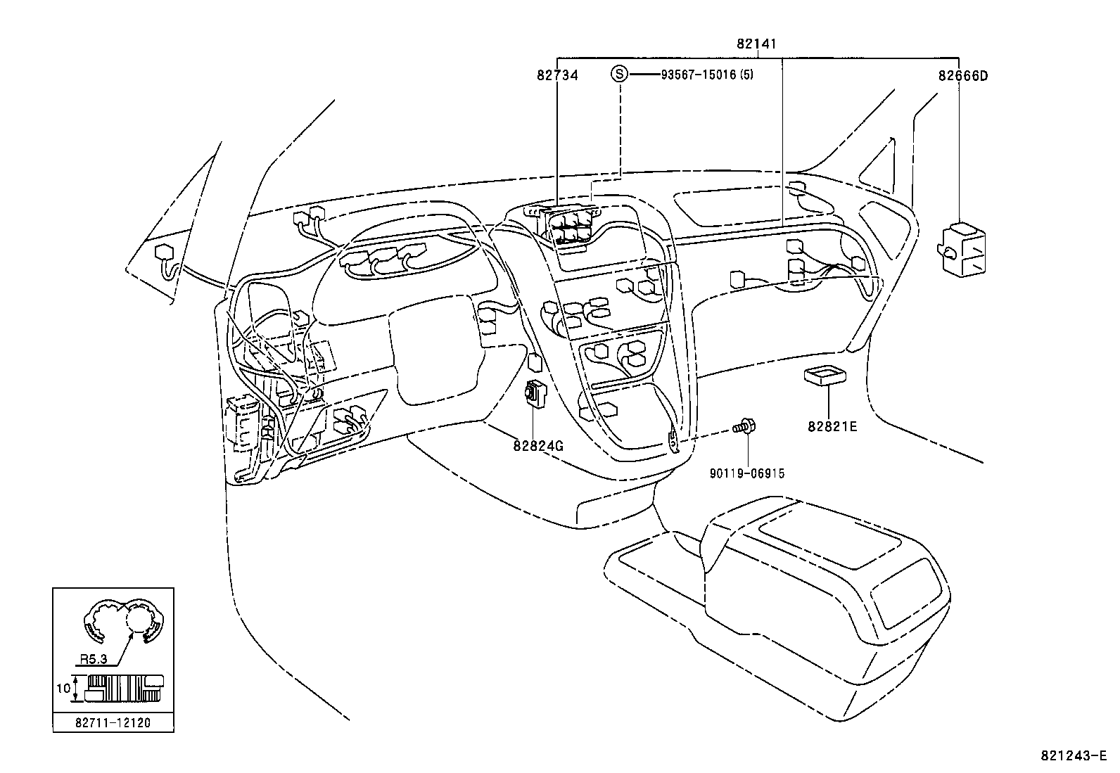 Exploded illustration 821243E