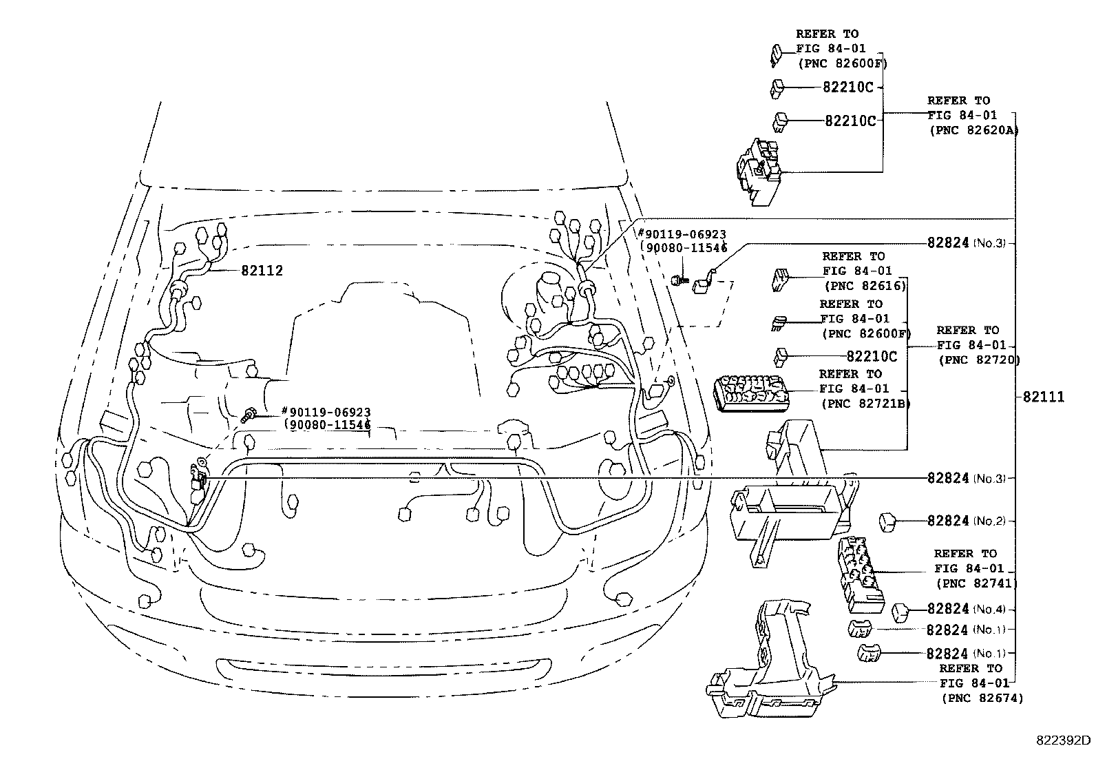 Exploded illustration 822392D
