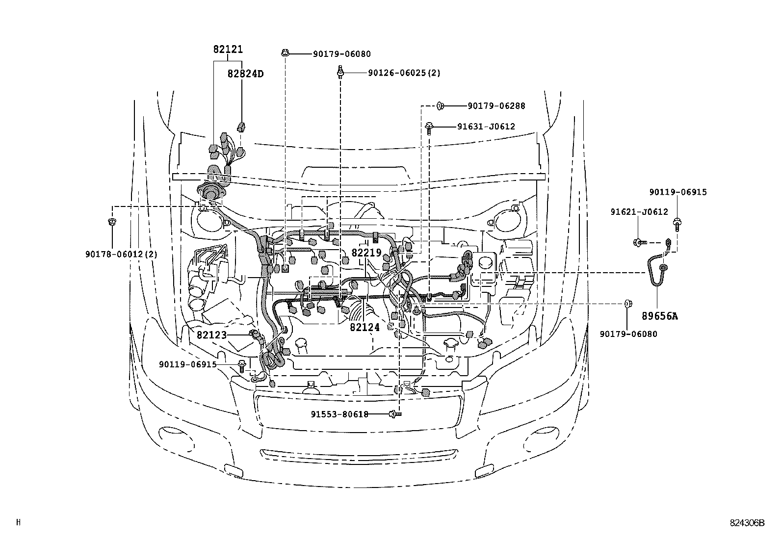 Exploded illustration 824306B