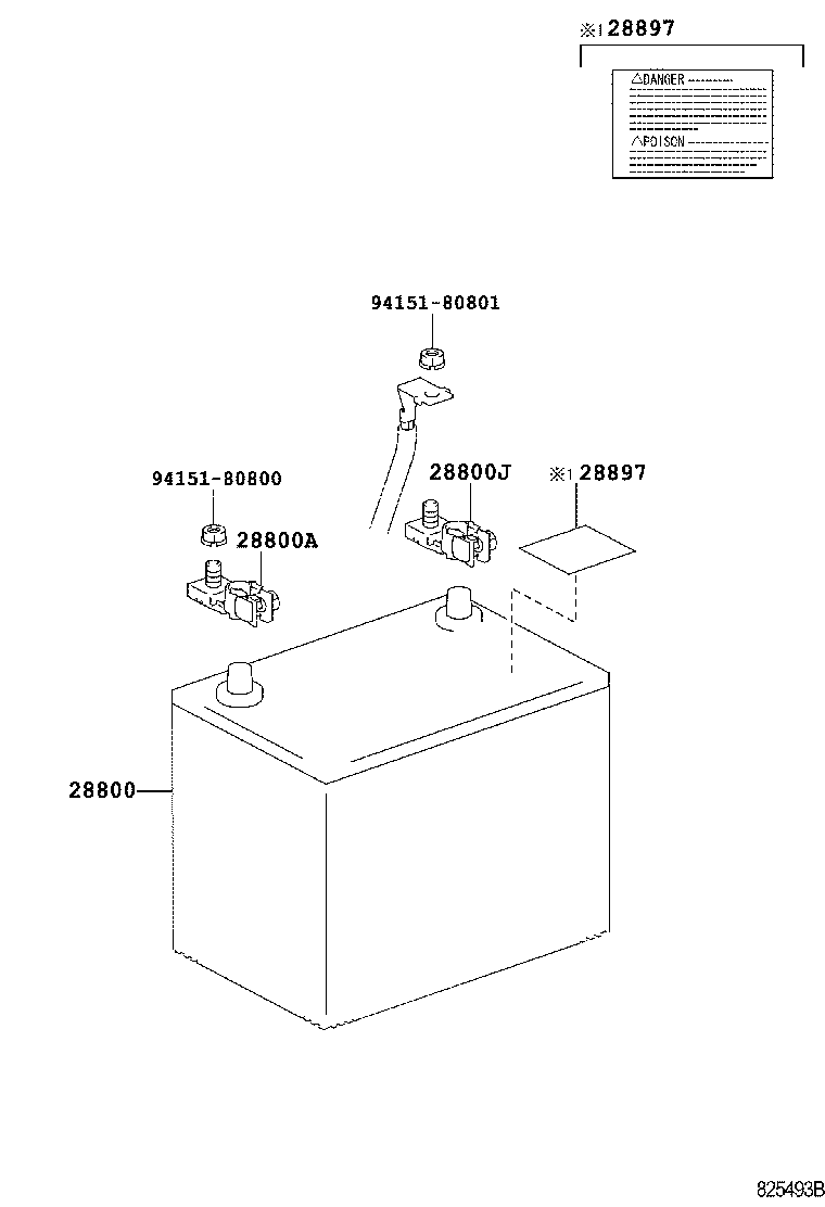 Exploded illustration 825493B