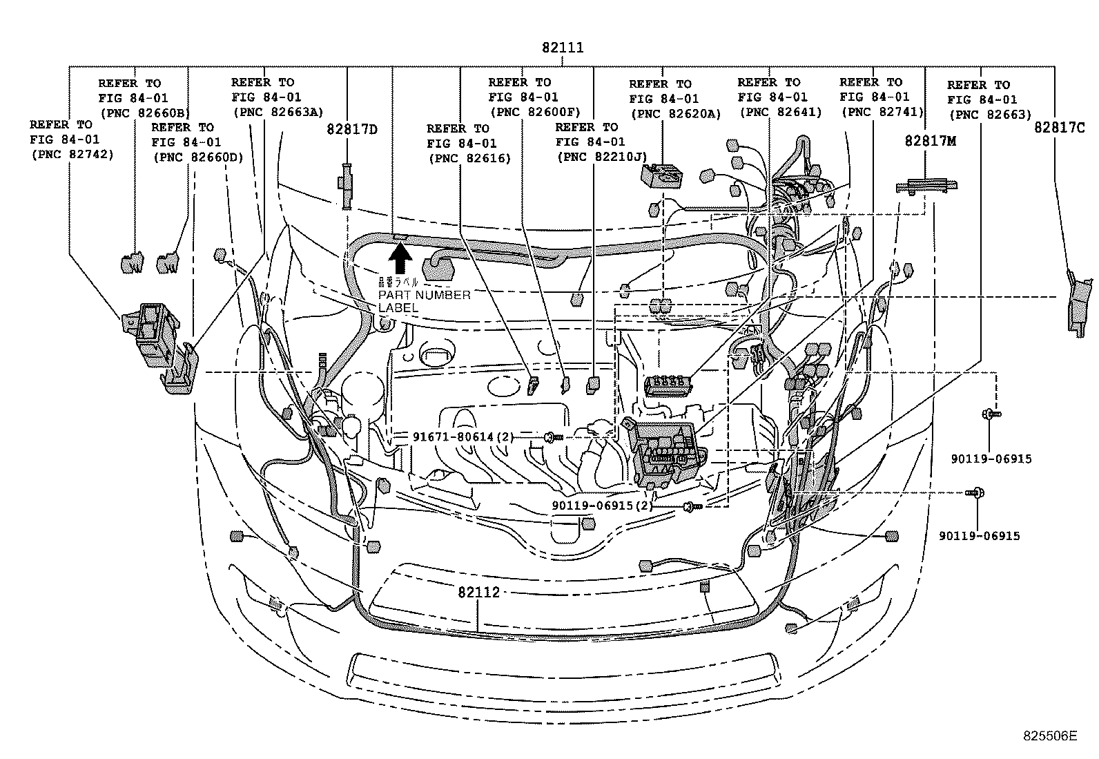 Exploded illustration 825506E