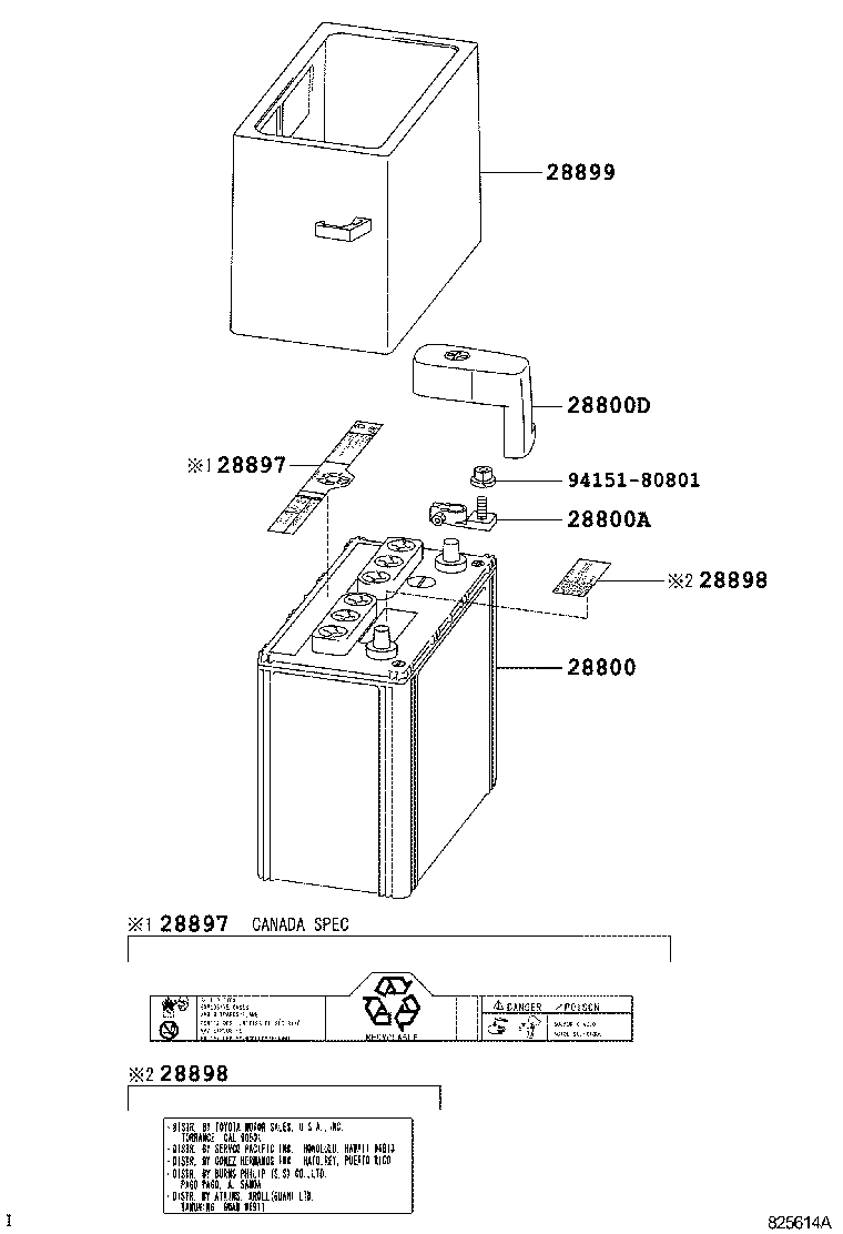 Exploded illustration 825614A