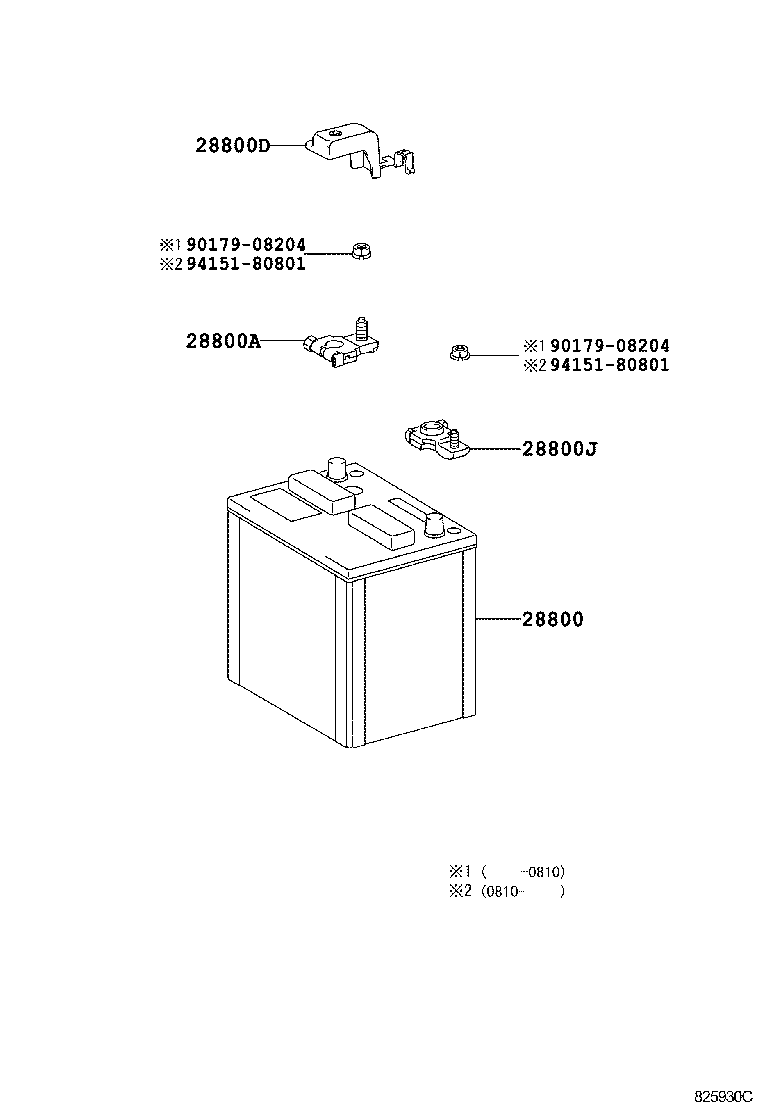 Exploded illustration 825930C