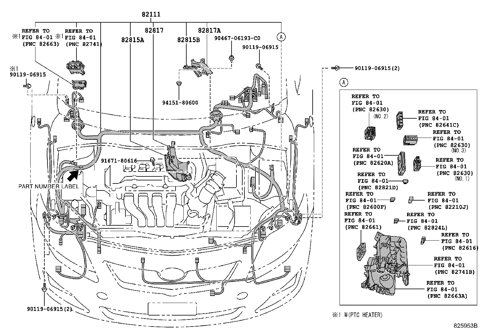 Exploded illustration 825953B