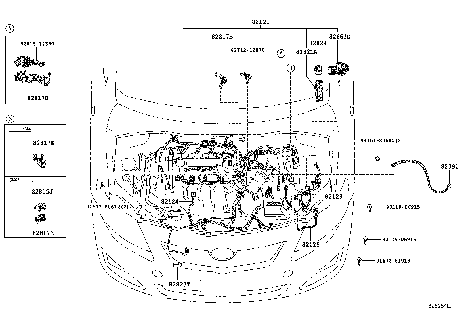 Exploded illustration 825954E