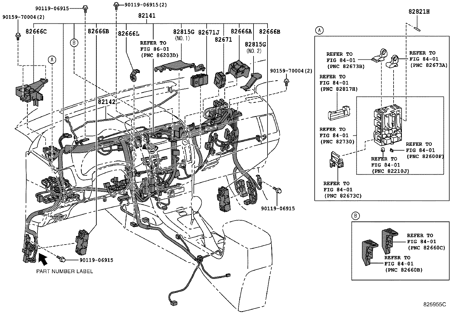 Exploded illustration 825955C