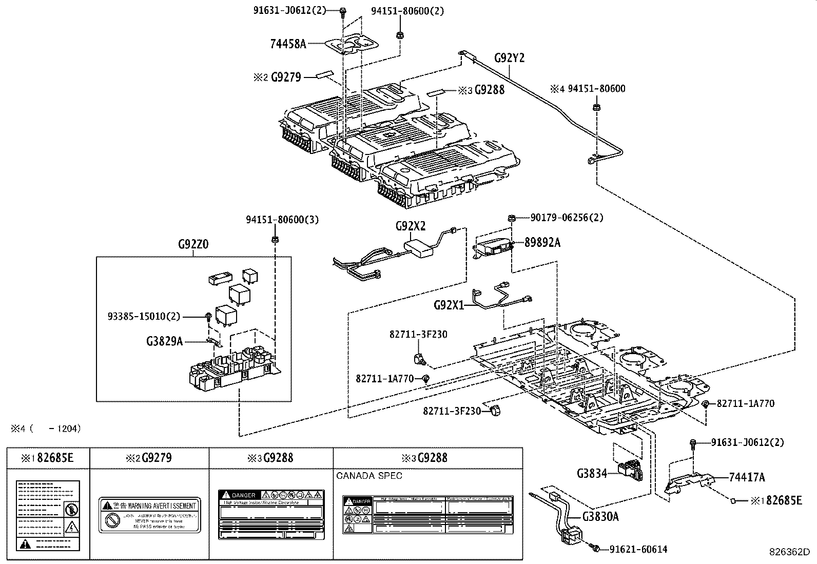 Exploded illustration 826362D