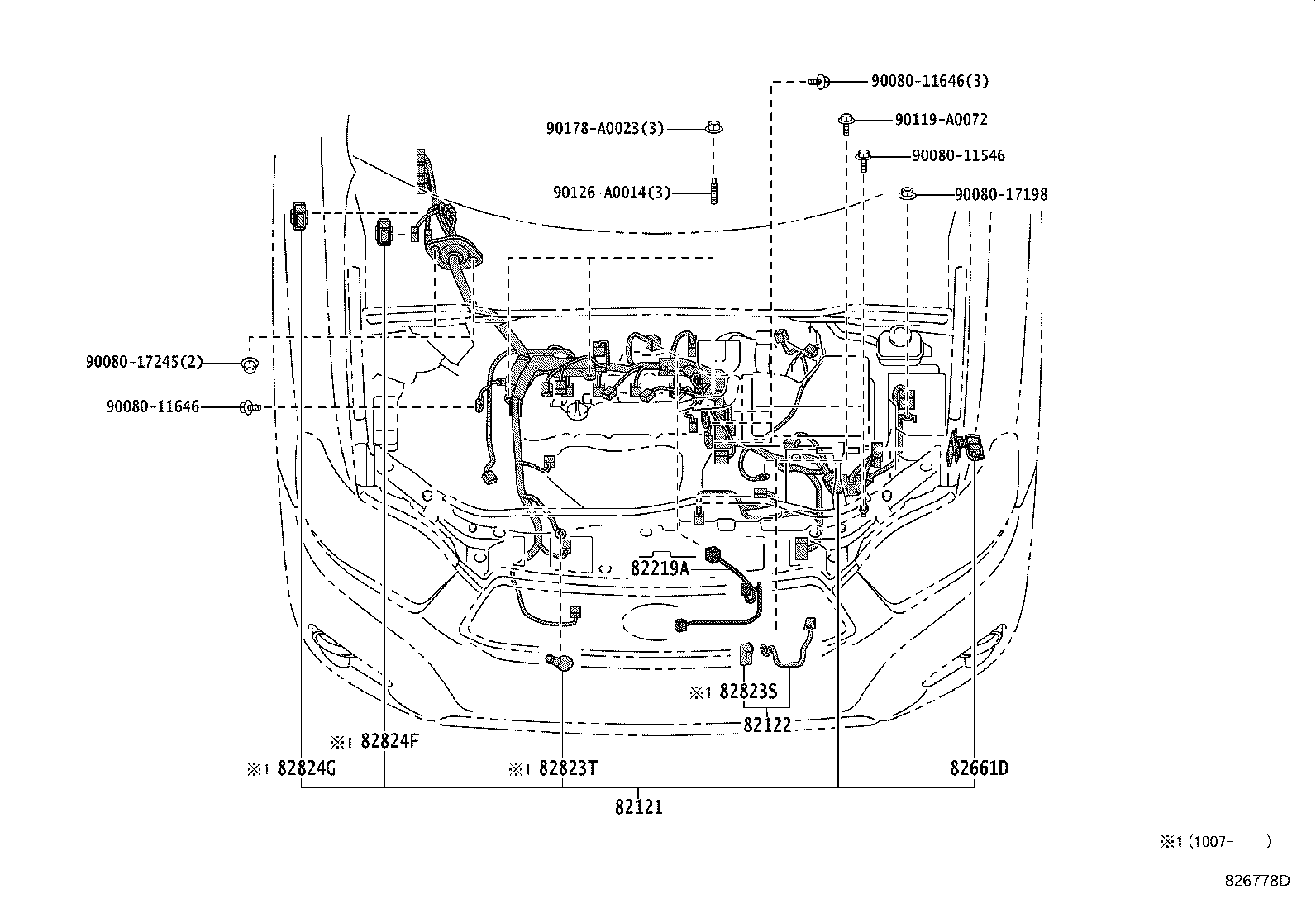 Exploded illustration 826778D