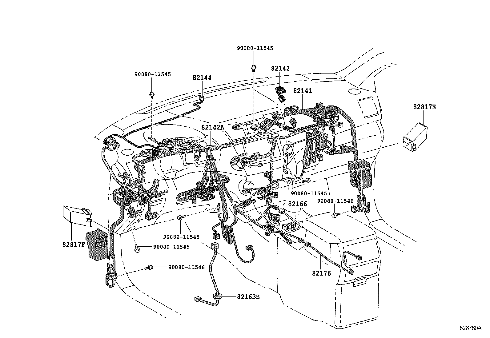 Exploded illustration 826780A