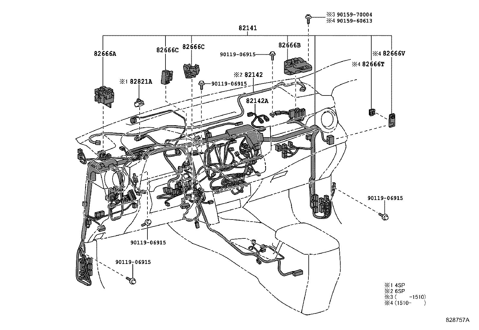 Exploded illustration 828757A