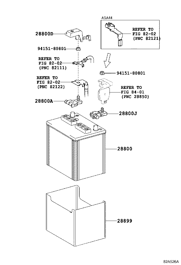 Exploded illustration 82A526A