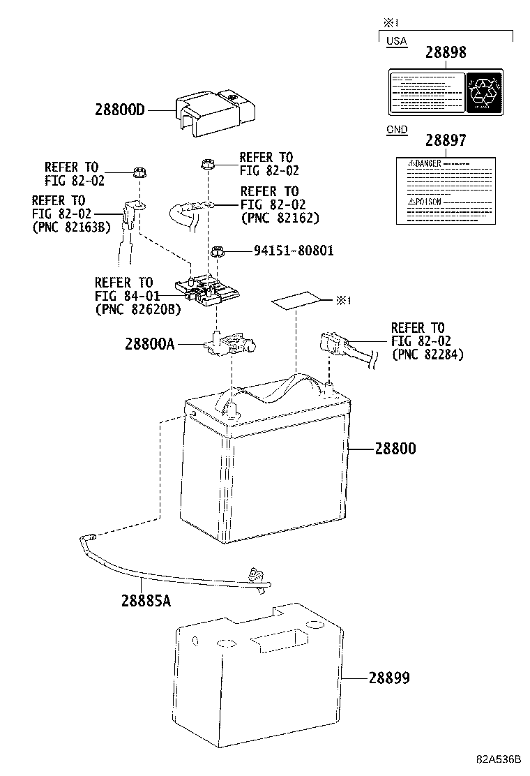 Exploded illustration 82A536B