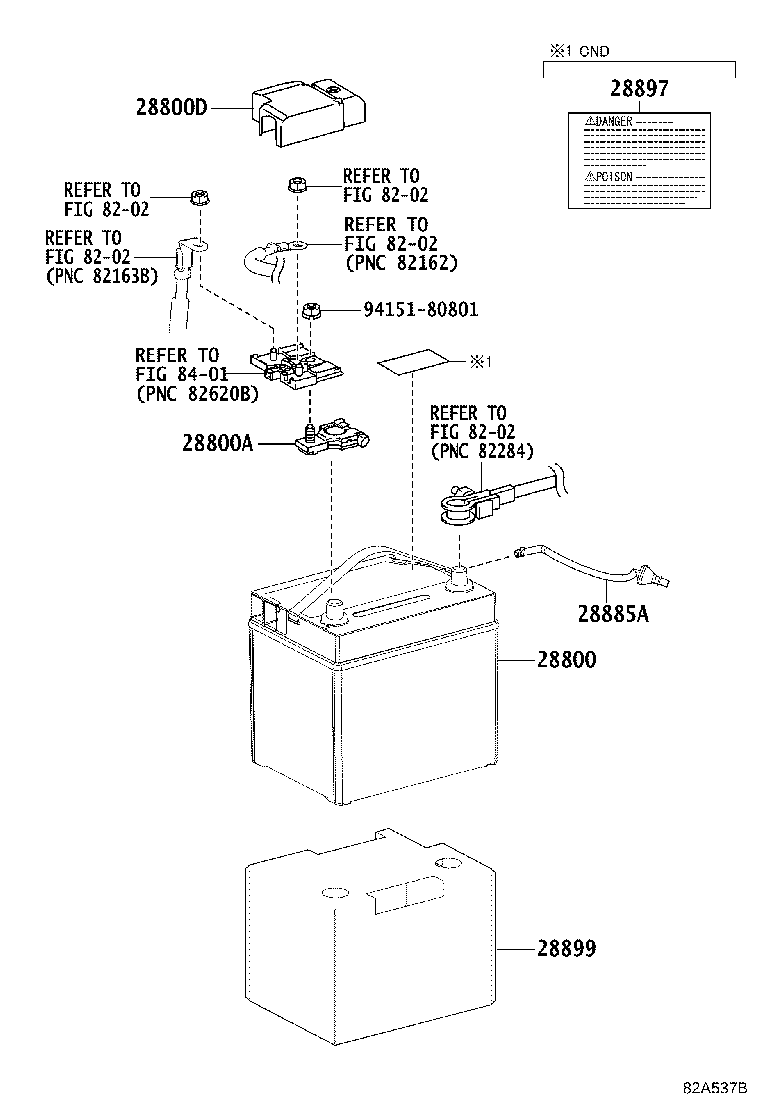 Exploded illustration 82A537B