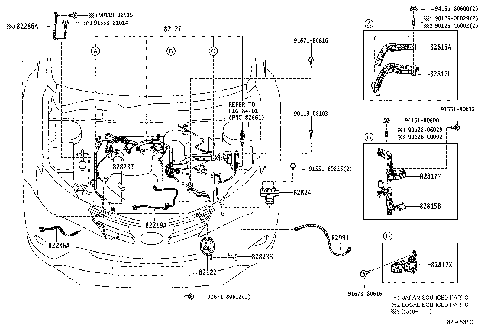 Exploded illustration 82A861C