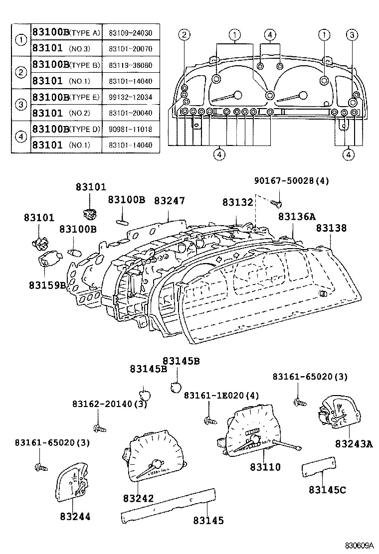 Exploded illustration 830609A
