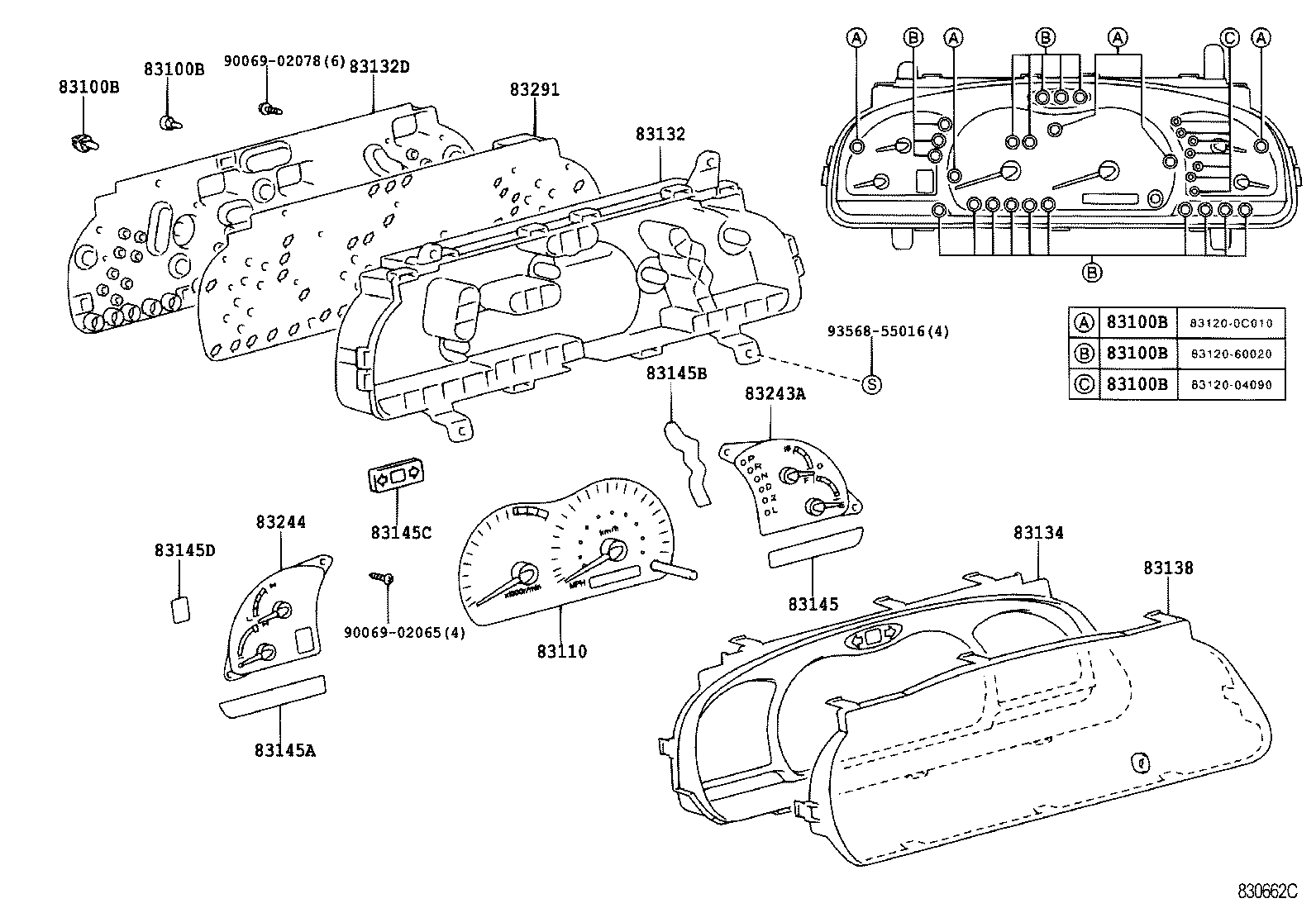 Exploded illustration 830662C