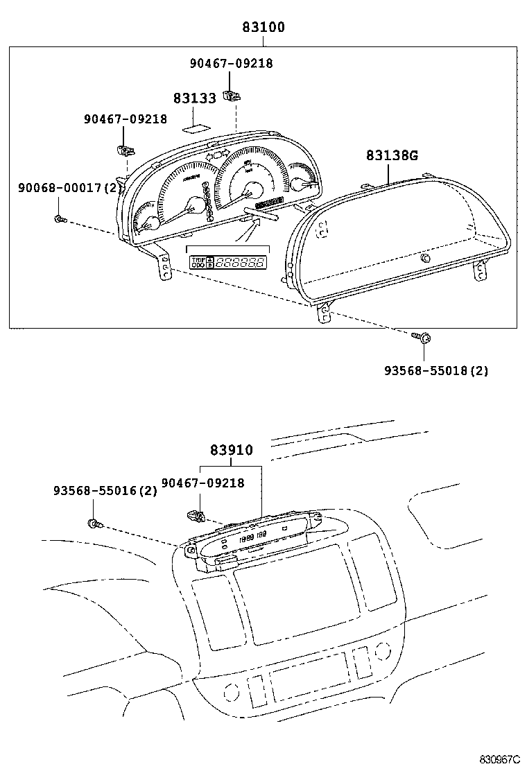 Exploded illustration 830967C