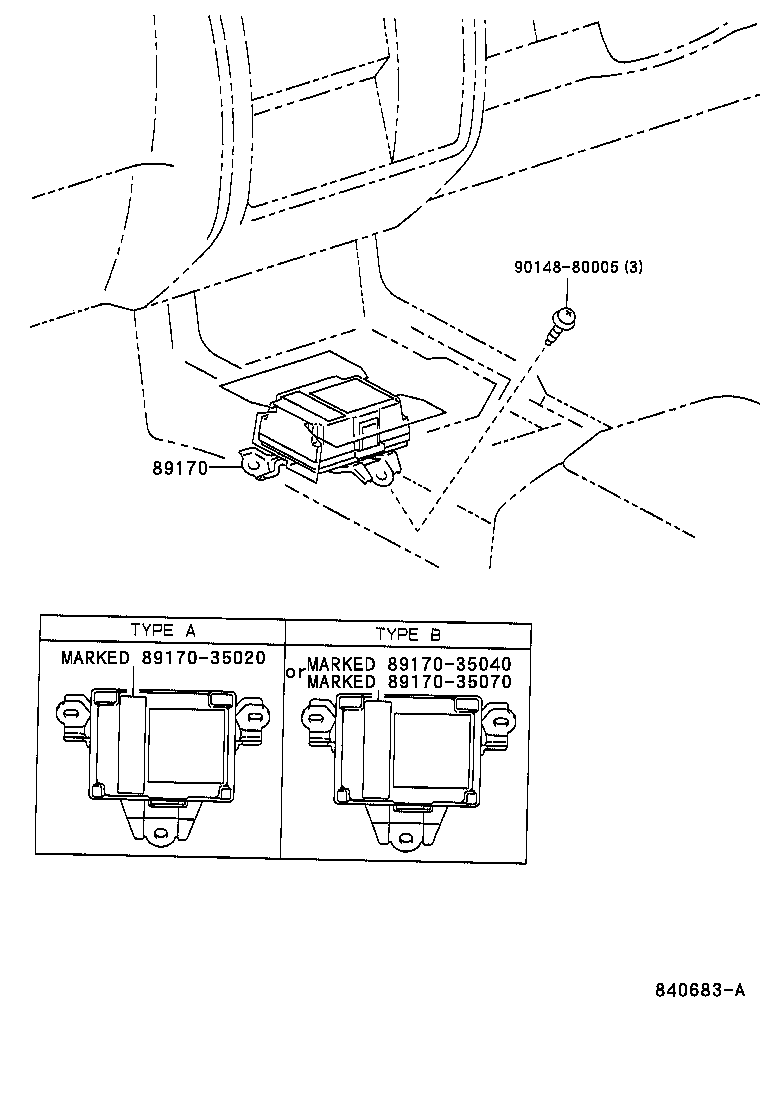 Exploded illustration 840683A