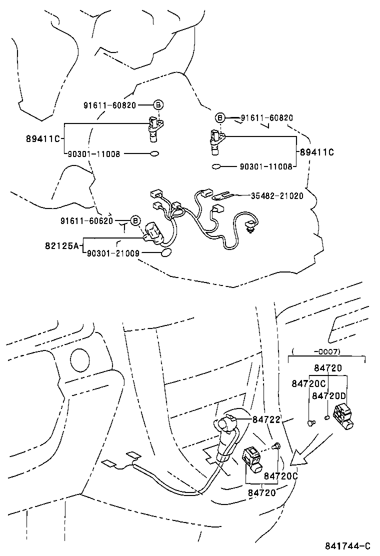 Exploded illustration 841744C