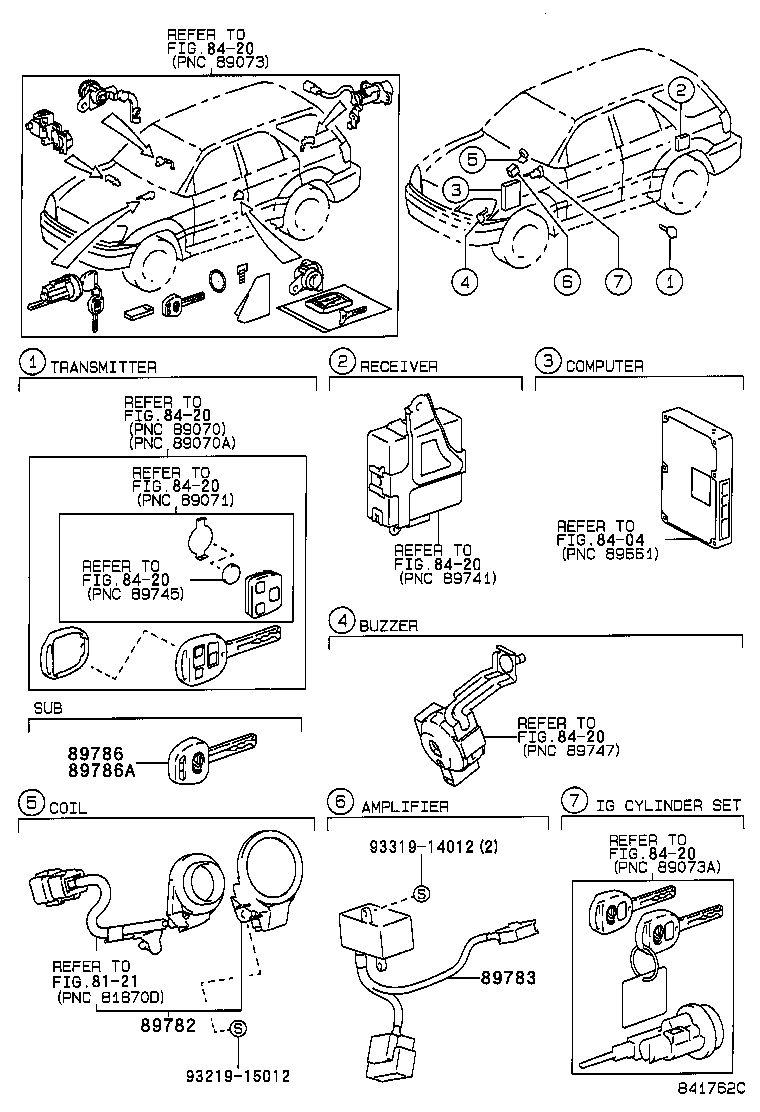 Exploded illustration 841762C
