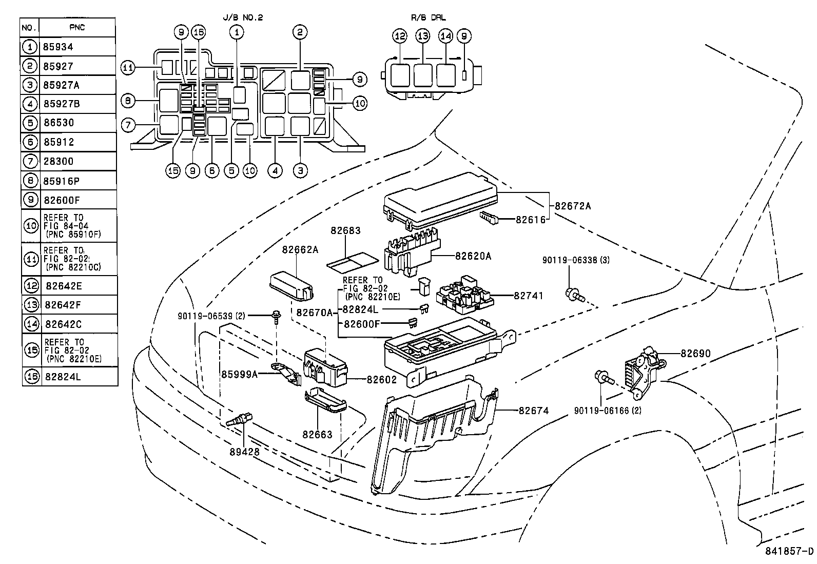 Exploded illustration 841857D