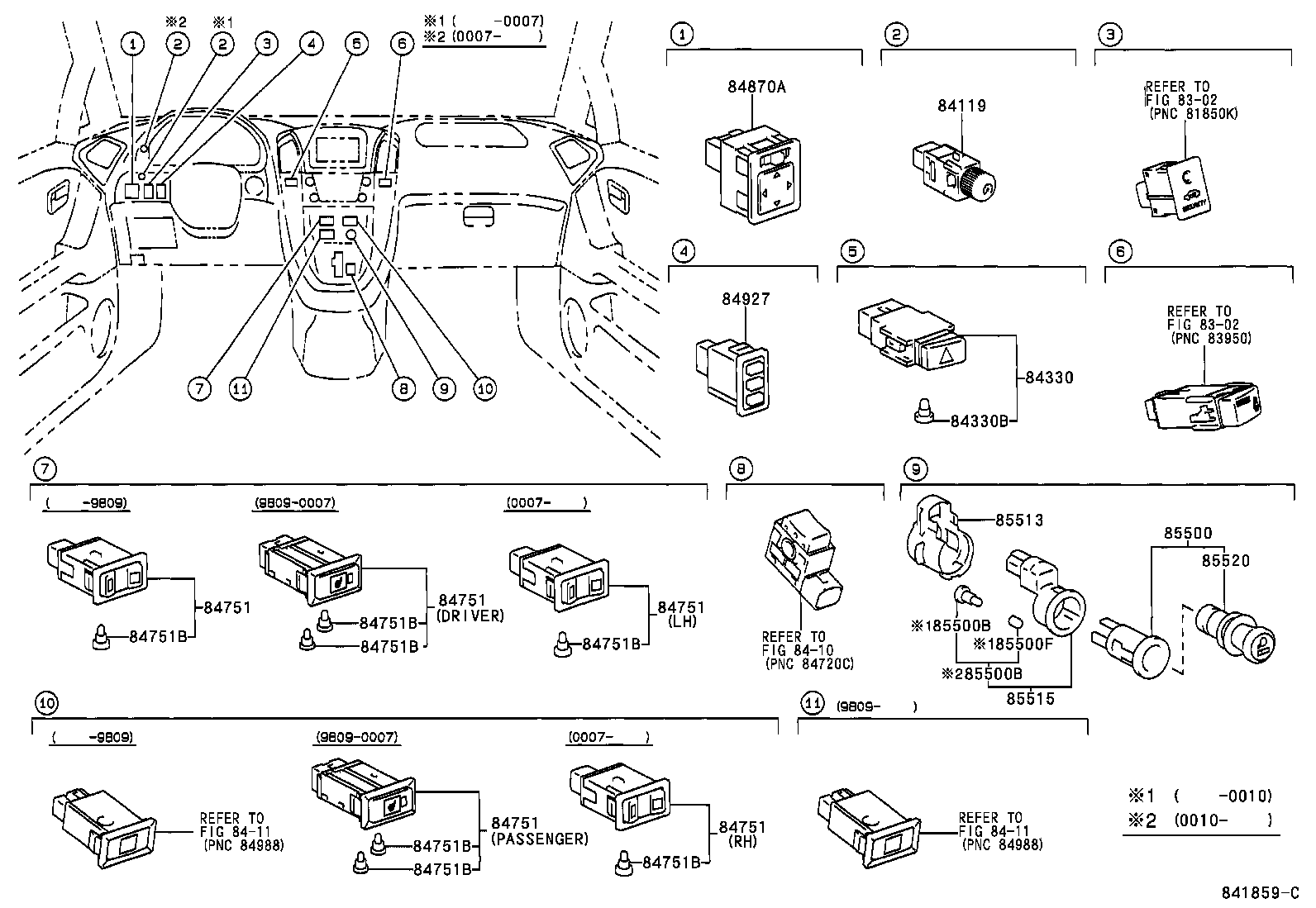 Exploded illustration 841859C