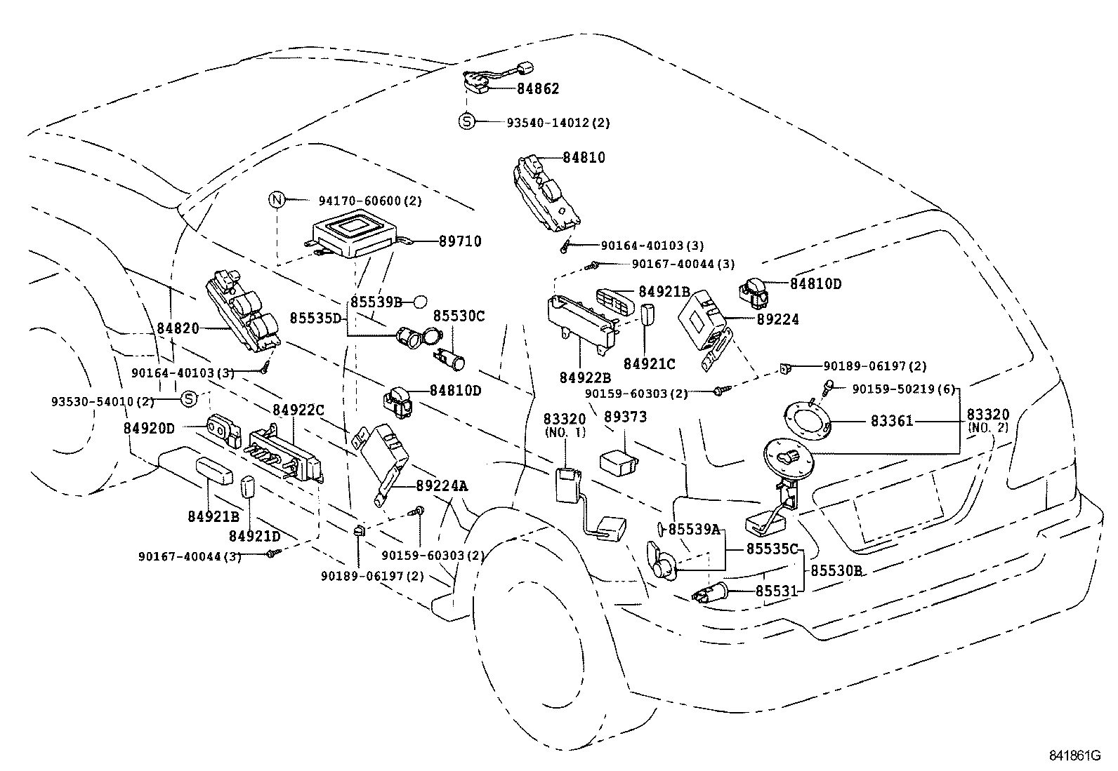Exploded illustration 841861G