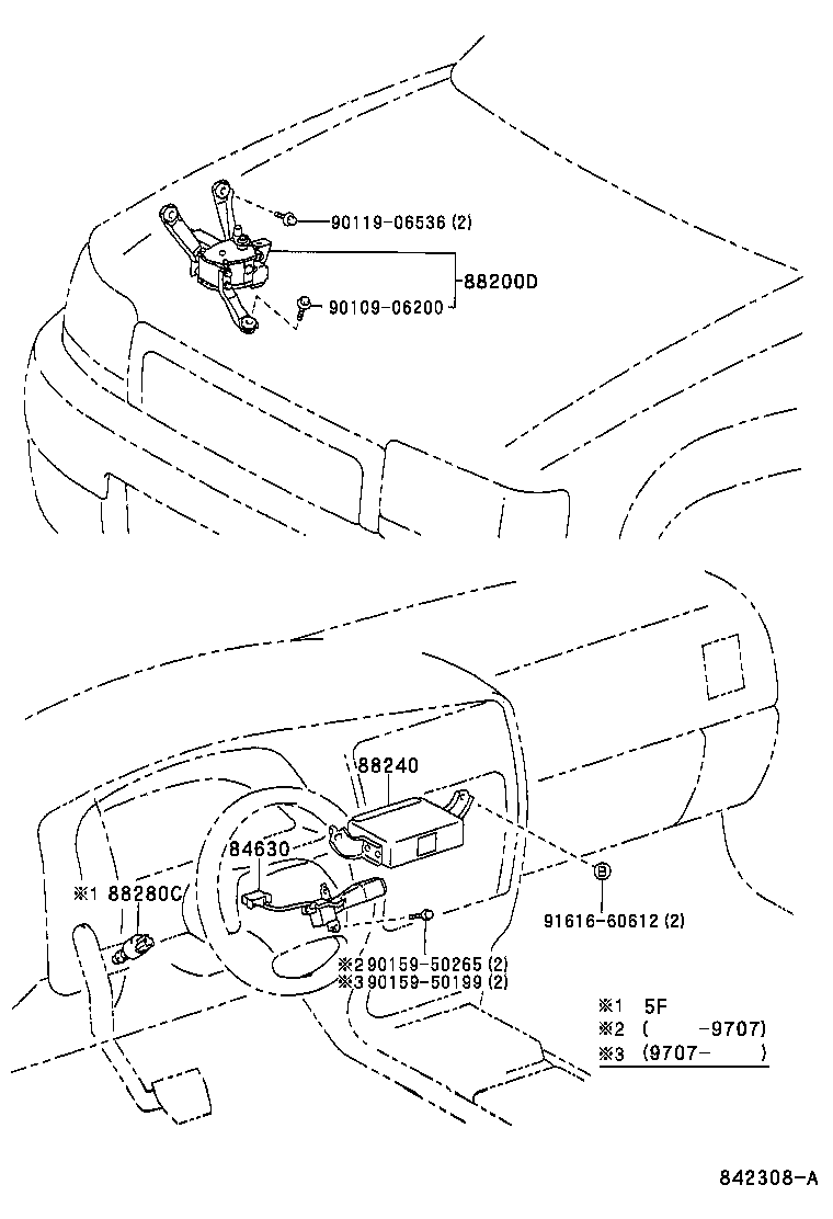 Exploded illustration 842308A