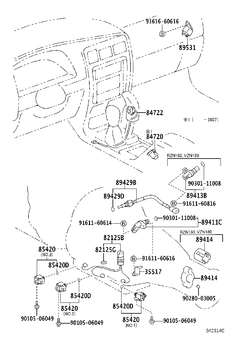 Exploded illustration 842314C