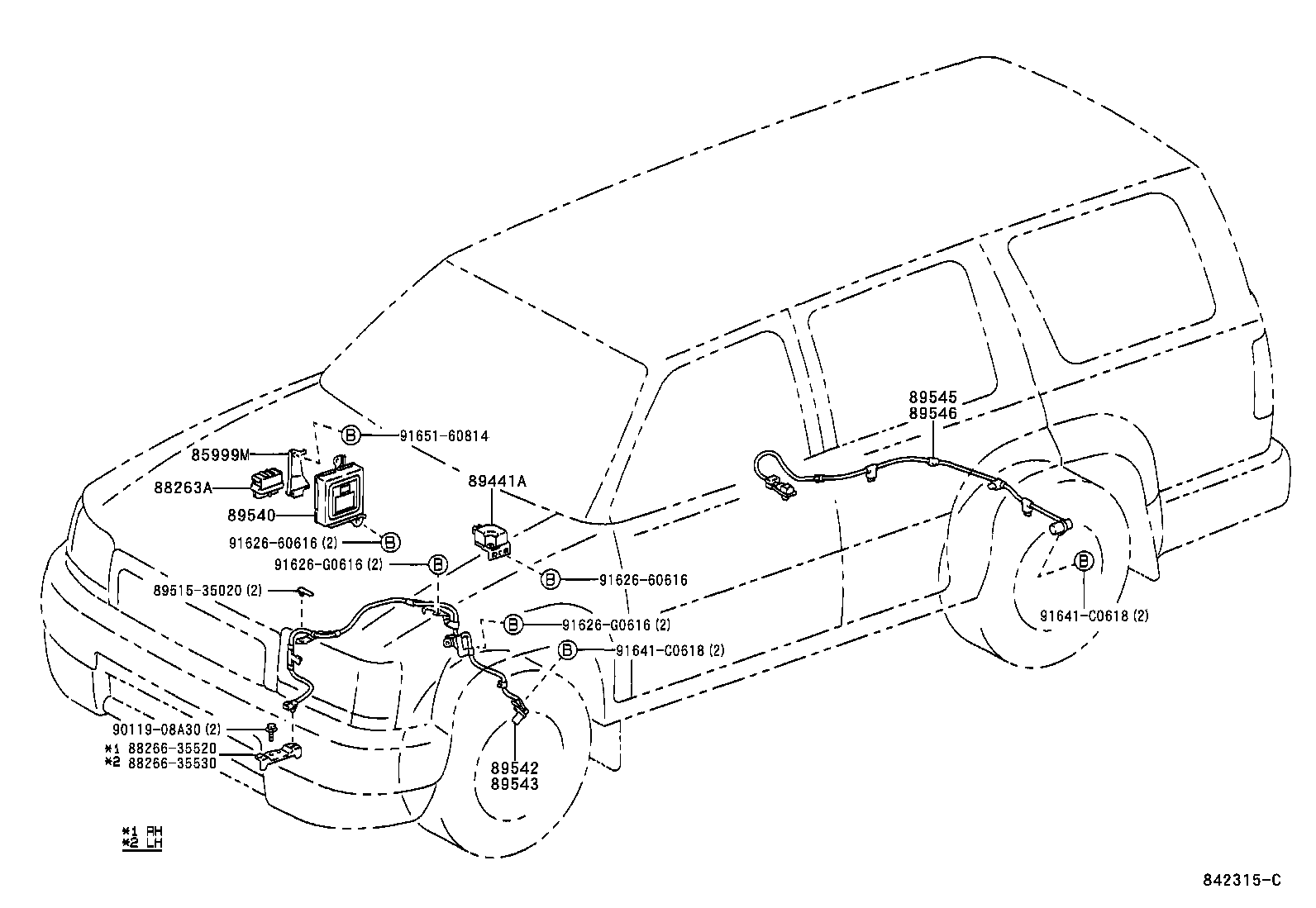 Exploded illustration 842315C