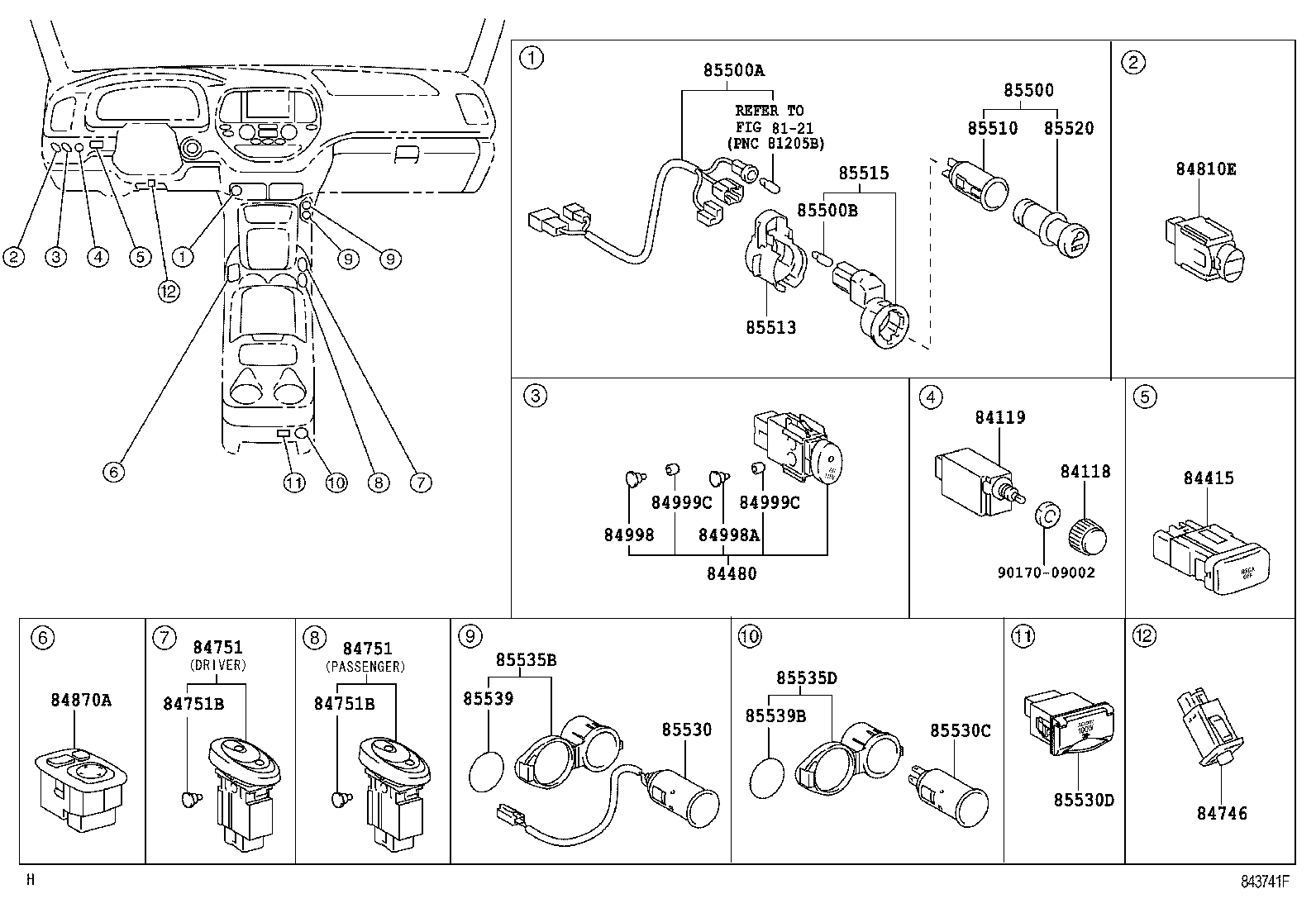 Exploded illustration 843741F