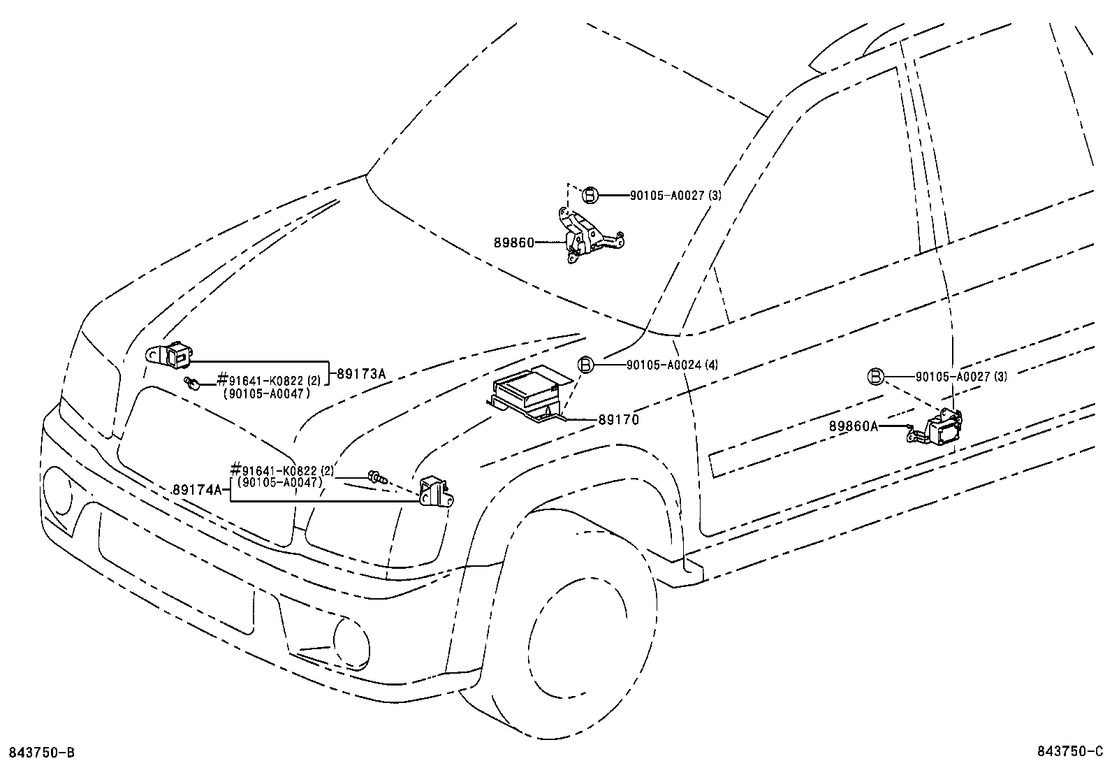 Exploded illustration 843750C