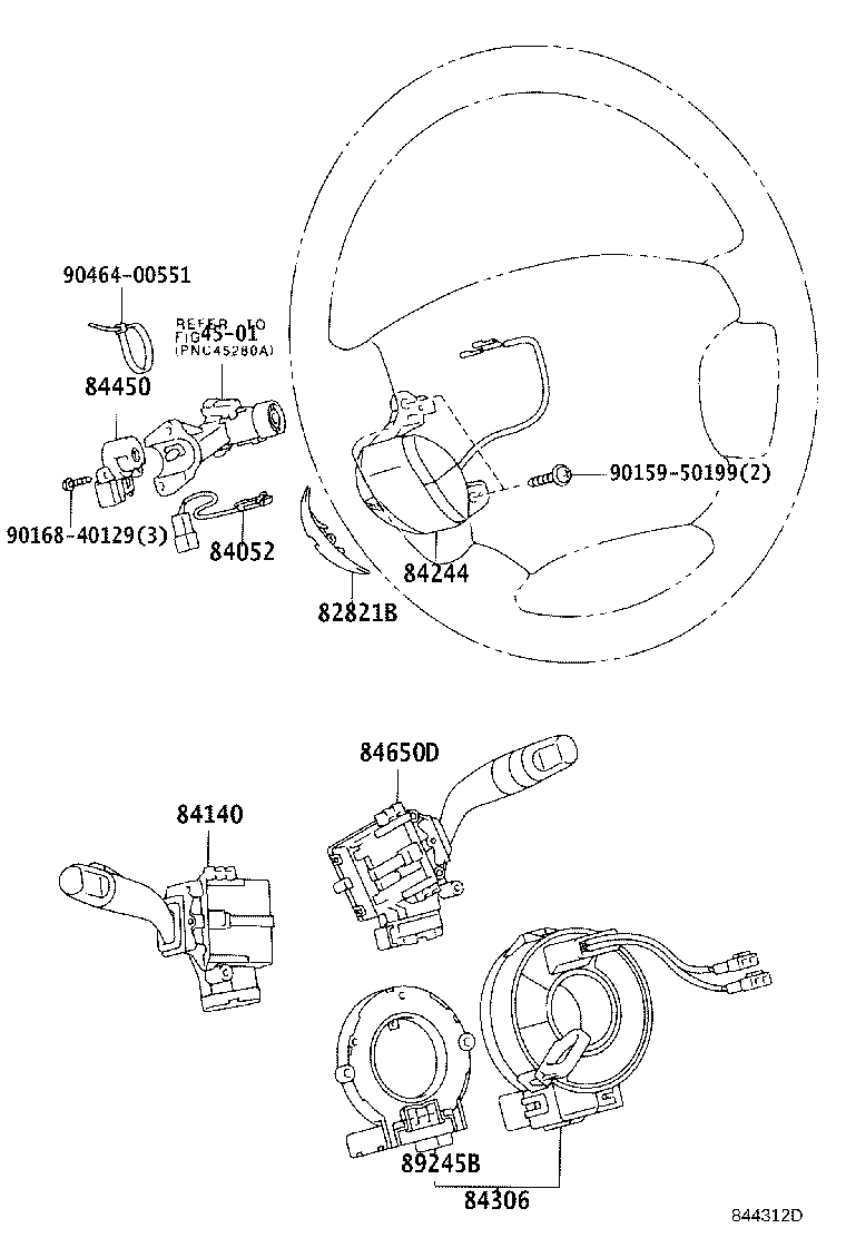 Exploded illustration 844312D