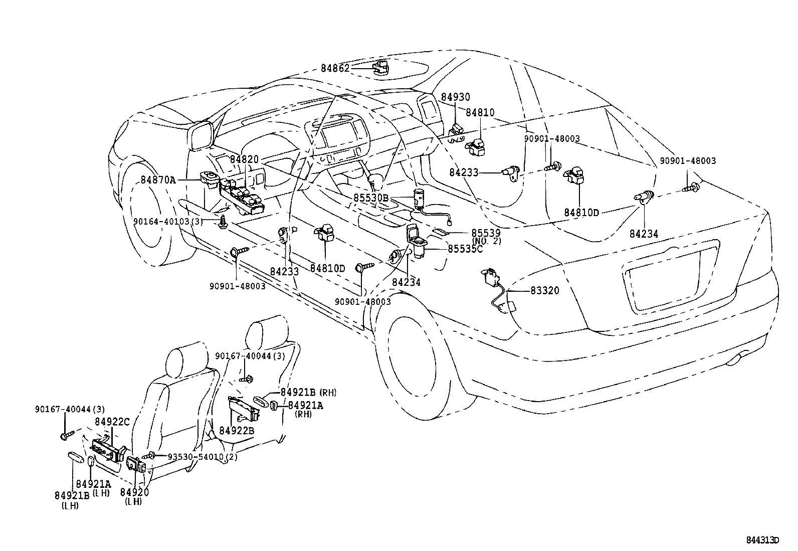 Exploded illustration 844313D