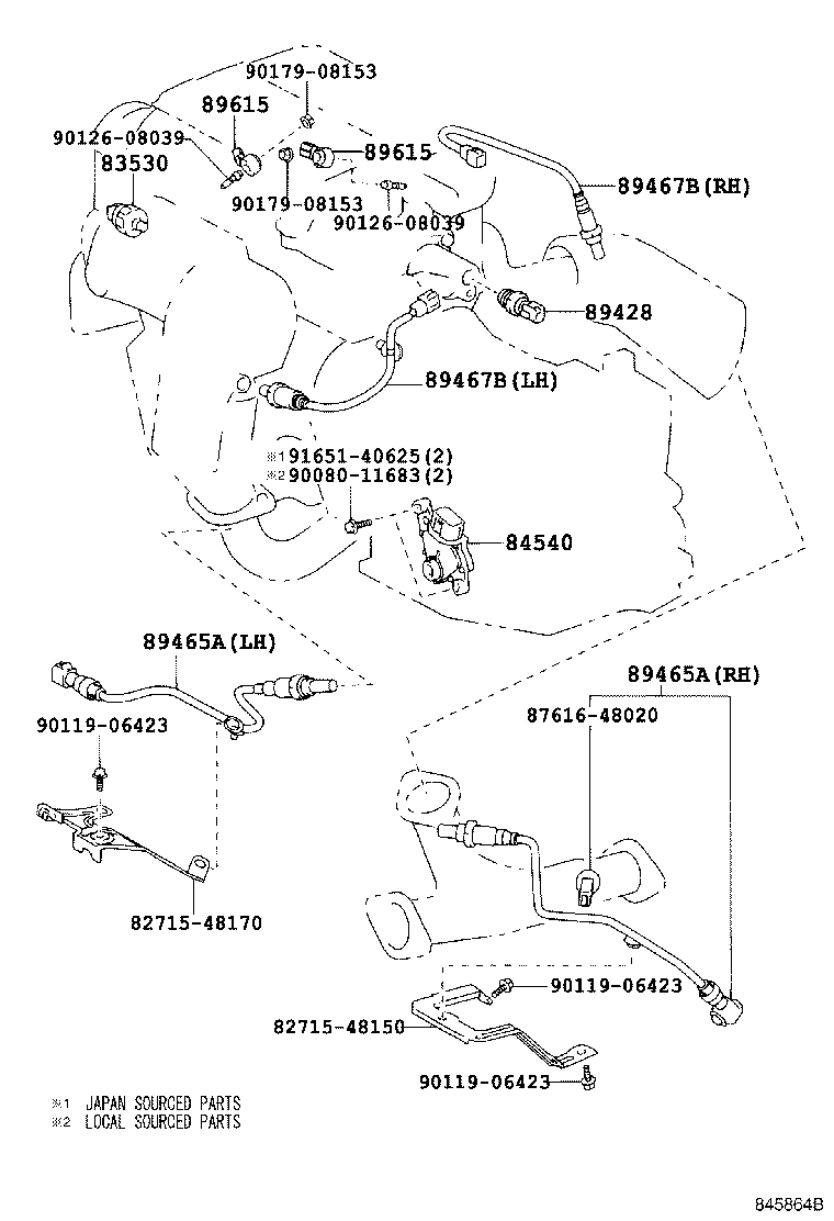 Exploded illustration 845864B