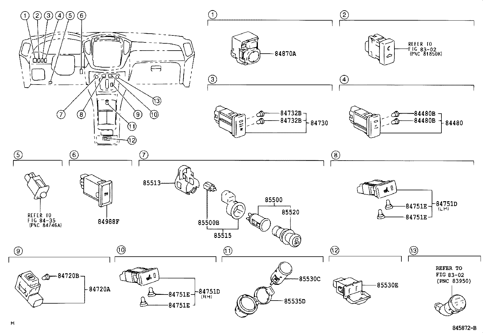 Exploded illustration 845872B
