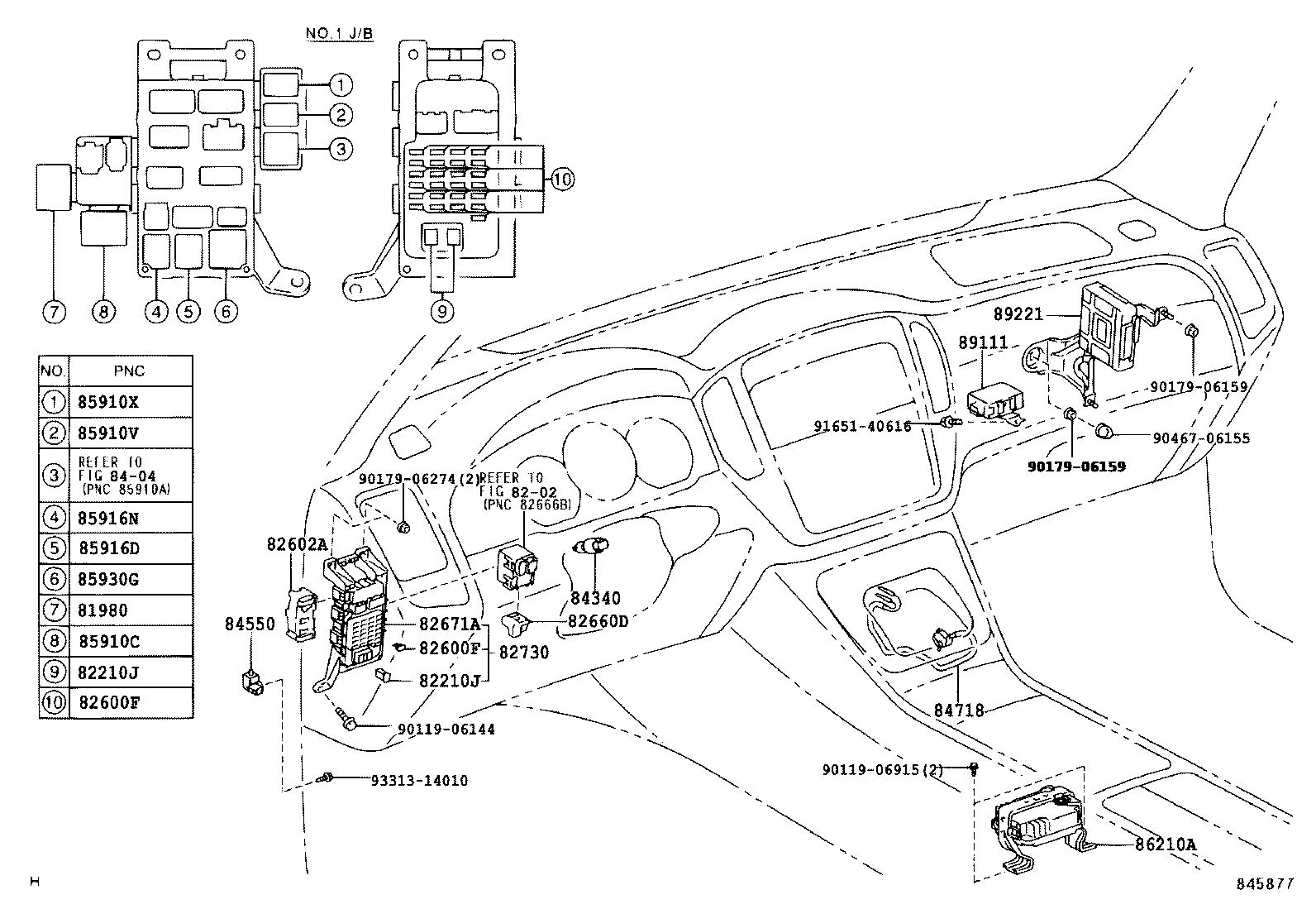 Exploded illustration 845877B