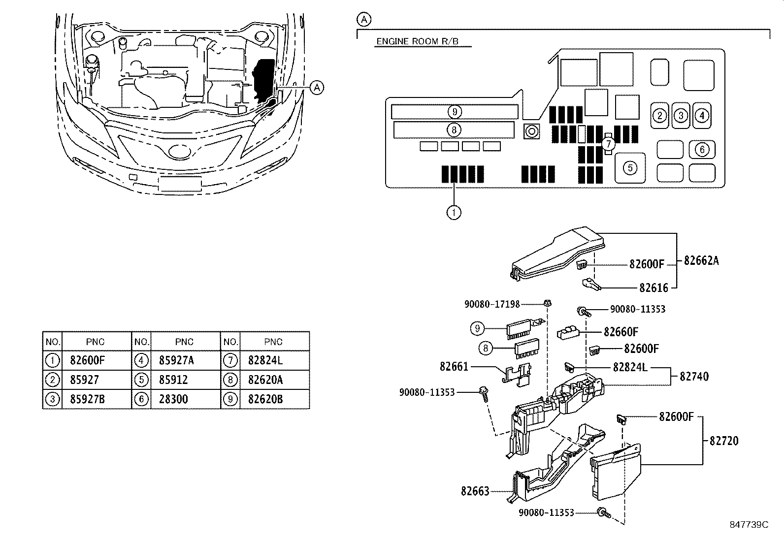 Exploded illustration 847739C