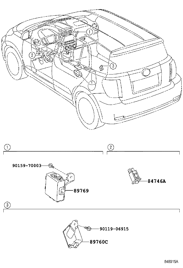 Exploded illustration 848915A