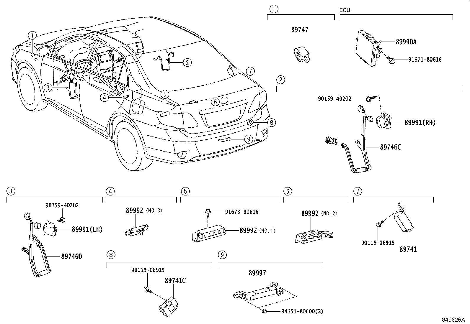 Exploded illustration 849626A