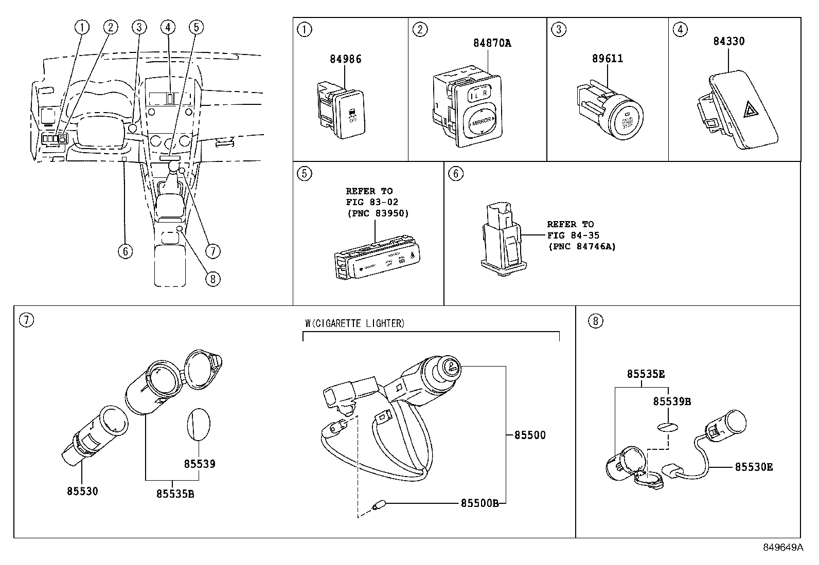 Exploded illustration 849649A