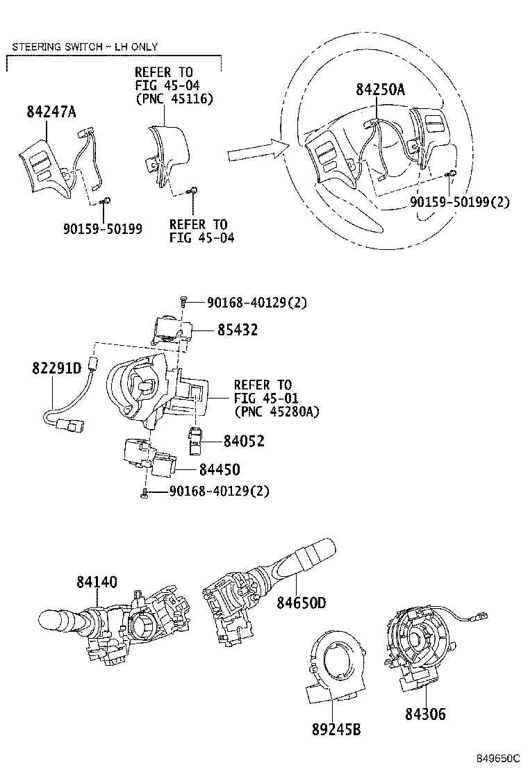 Exploded illustration 849650C