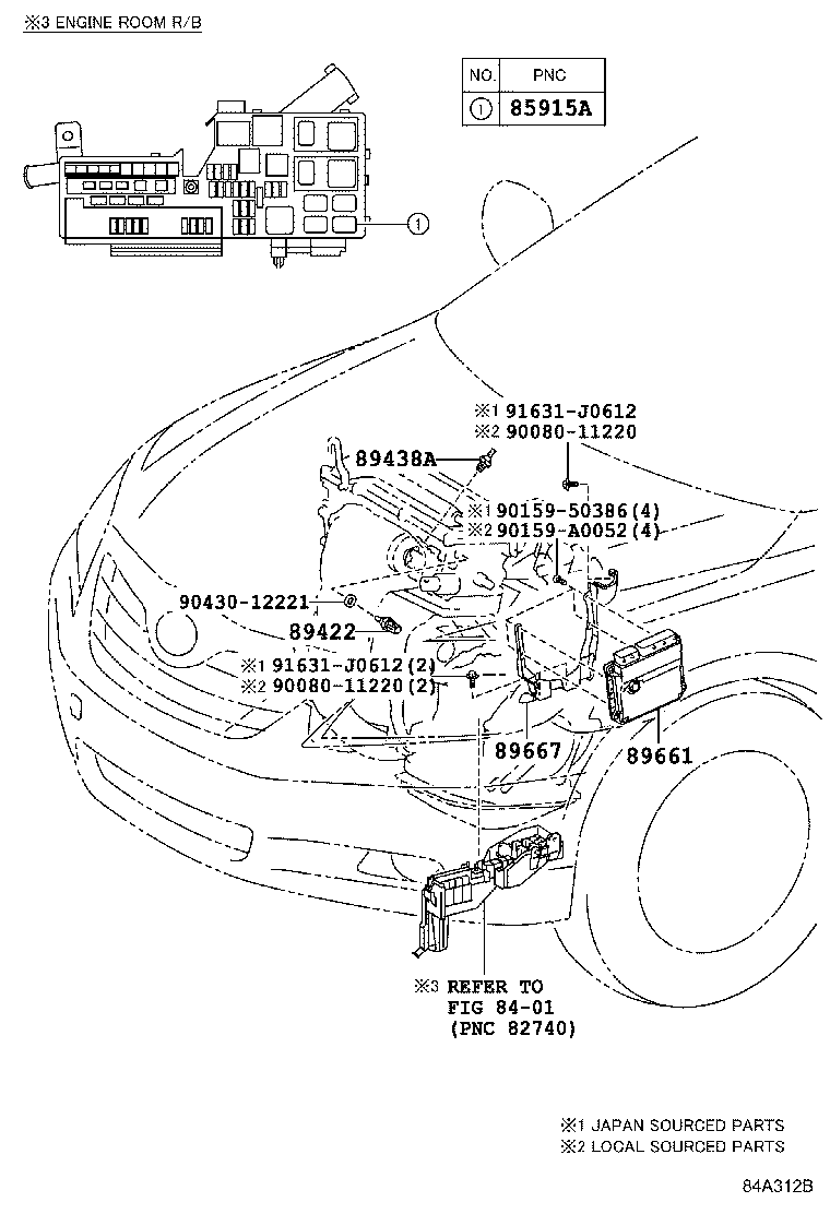 Exploded illustration 84A312B
